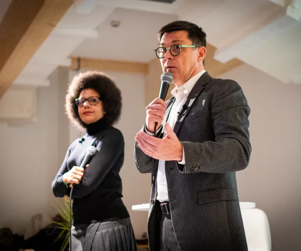 Audrey Pulvar et Franck Kerfourn, co-fondateurs de Green Management School